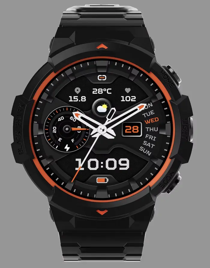 Montre connectée sport Black Shark GS3 version globale, écran AMOLED 1,43'', autonomie de 18 jours, 