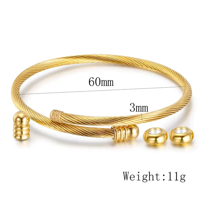 Bracelet de fil de câble élastique unisexe