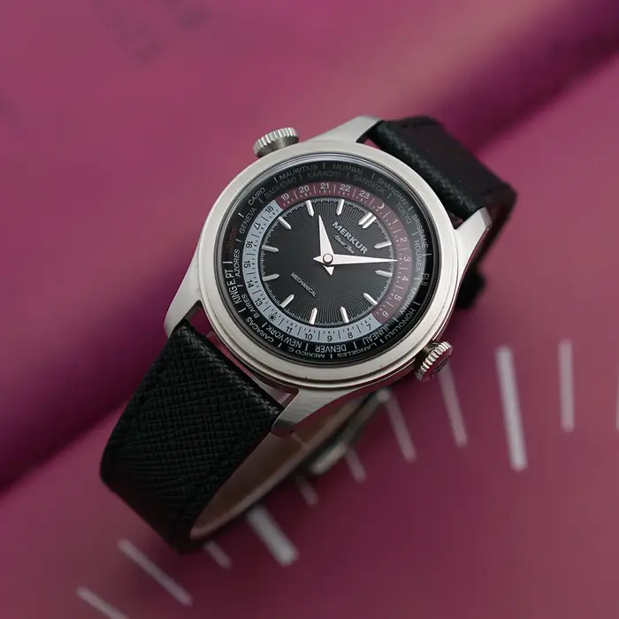 2025 nouveau Merkur double couronne montre universelle rétro manuel montres mécaniques pour hommes