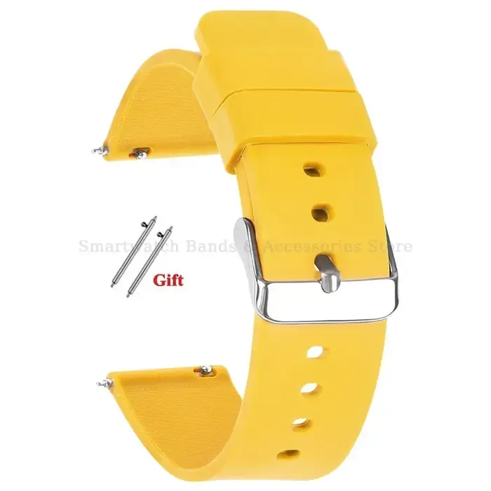 Bracelet de montre en Silicone 10mm 12mm 14mm 15mm 16mm 18mm 20mm 21mm 22mm 24mm Bracelet de montre 