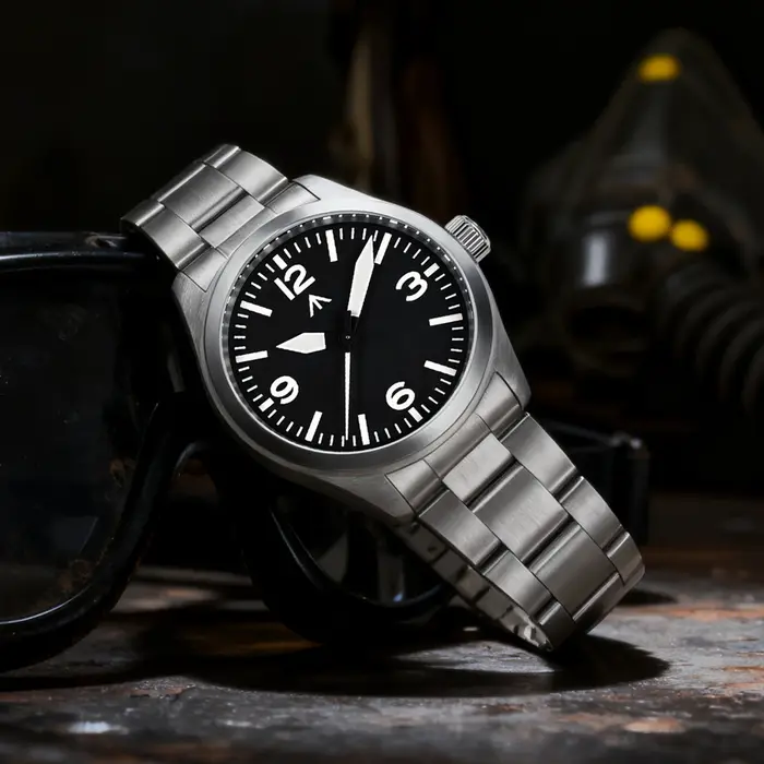 Militado ML08 V2 montre à Quartz Vintage militaire VH31 mouvement Double cristal saphir C3 BGW-9 lumineux étanche 38mm