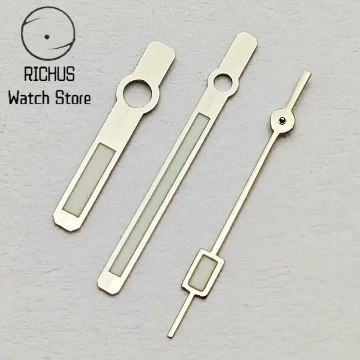 RICHUS 8285 argent noir bleu or Rose or aiguilles de montre vert lumineux