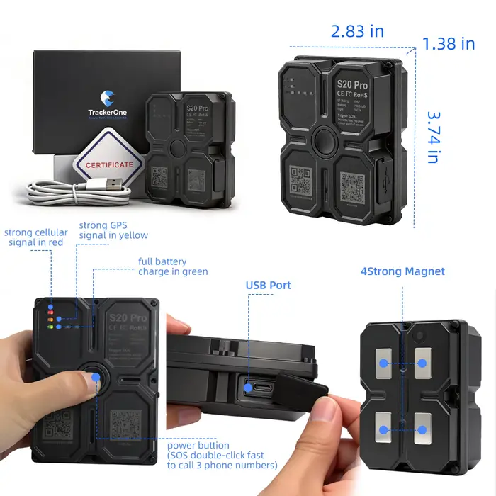 Traceur GPS 4G pour camping-car, magnétique, étanche, antivol en temps réel, abonnement requis