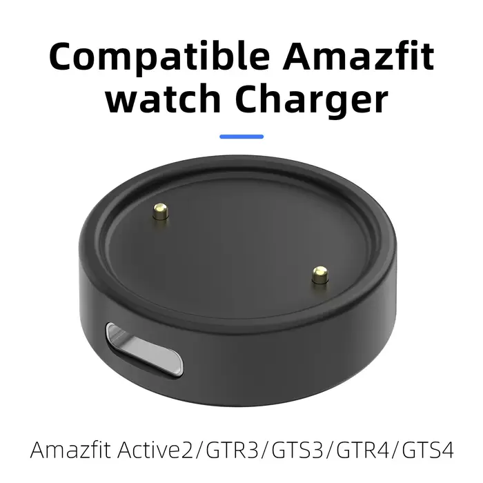 Chargeur de montre connectée USB de remplacement pour Amazfit Active2/GTR3/GTS3/GTR4/GTS4