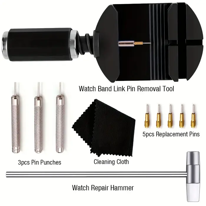 Kit d'outils de retrait de maillons de montre 11 pièces