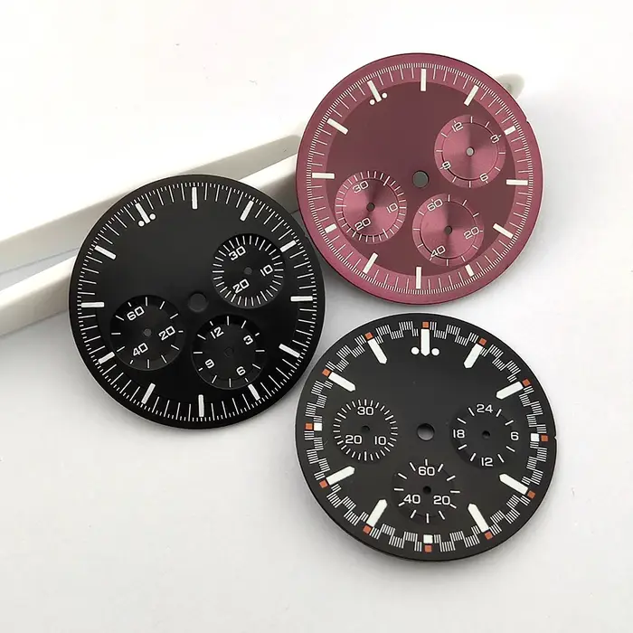 Kit de cadran et aiguilles de montre chronographe multifonctionnel pour homme 32
