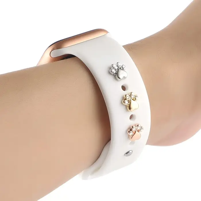 Breloques pour iWatch série 10 9 8 7 6 5 3 SE/Galaxy watch7 4 5 6/Bracelet classique décoration en métal pour Bracelet de montre Apple
