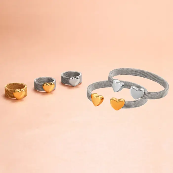 Bracelets en forme de cœur pour femmes et hommes