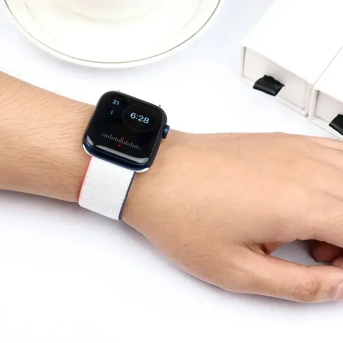 Bracelet à boucle en Nylon pour bracelets de montre Apple 49mm Ultra2 44mm 40mm 45mm 41mm 46-42mm