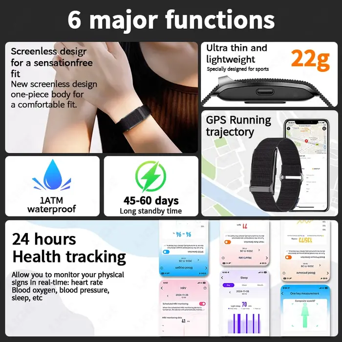 LIGE sans écran montre intelligente hommes Sports de plein air Fitness moniteur de fréquence cardiaque 1ATM étanche nouvelle montre intelligente pour Andrio IOS 2025
