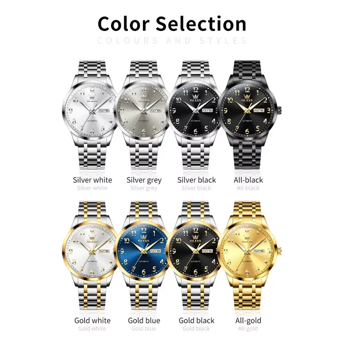 OELVS 7078 montre homme chiffres arabes Original automatique montres mécaniques