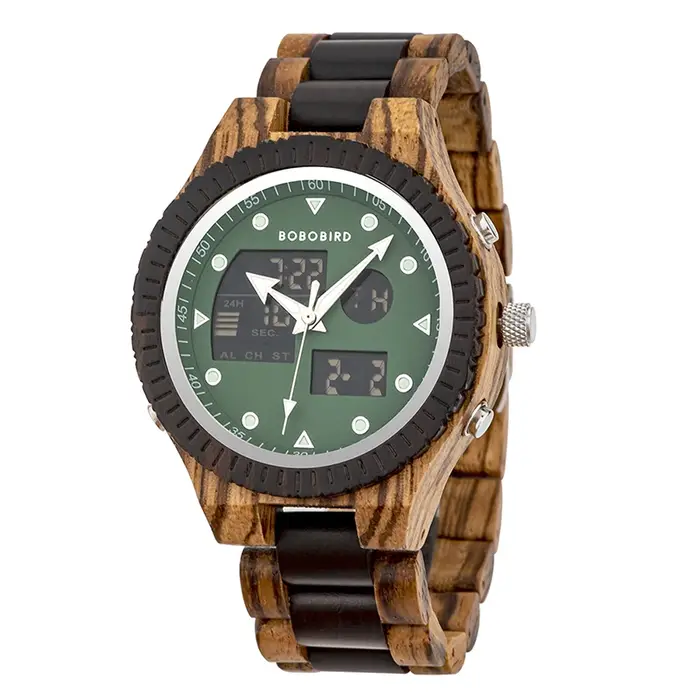 Quarzt numérique double affichage BOBO BIRD montre en bois main lumineuse mode nouveau Design
