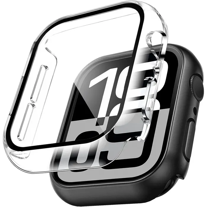 Verre + couvercle pour boîtier de montre Apple 10 9 8 7 6 SE 5 accessoire iWatch protecteur d'écran série