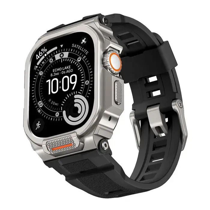 Bracelet d'intégration robuste avec étui pour Apple Watch 46mm 49mm