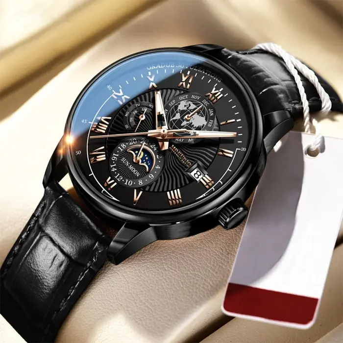 Montre lumineuse étanche pour hommes