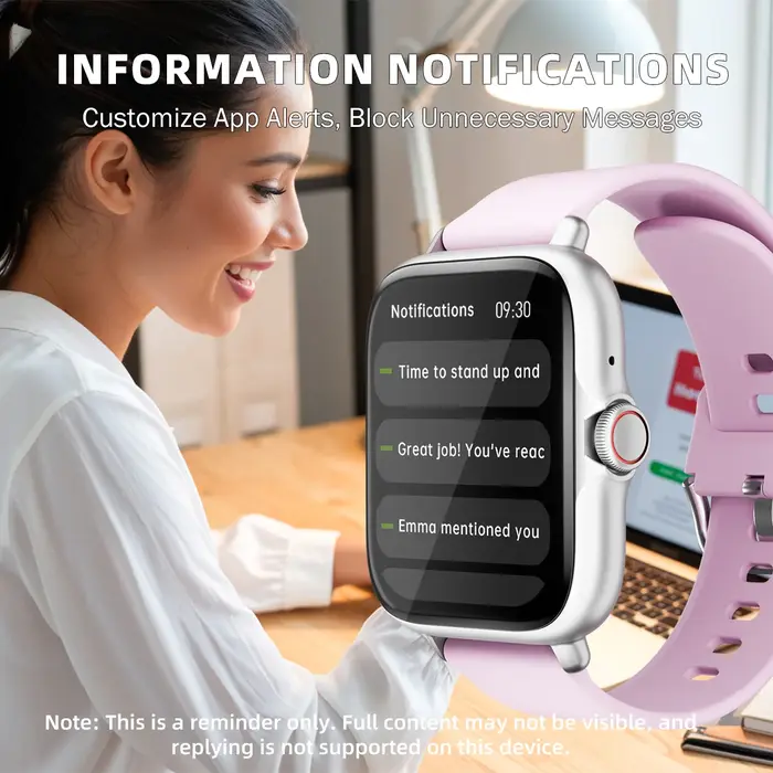 Montre intelligente étanche avec podomètre pour iPhone et Android