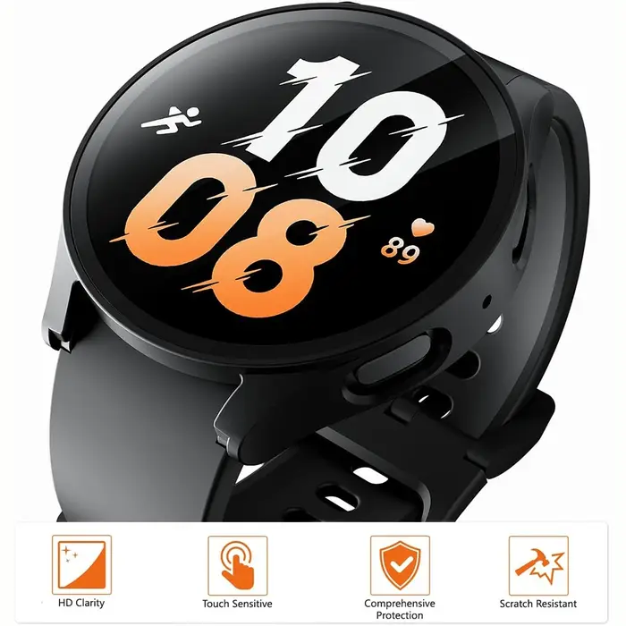 Étui de montre en verre trempé + PC pour Samsung Galaxy Watch7/6/5/4 40/44mm