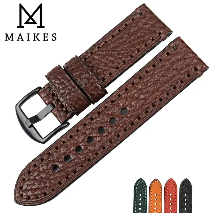 Bracelet de montre en cuir véritable pour LUMINOX PANERAI HAMILTON