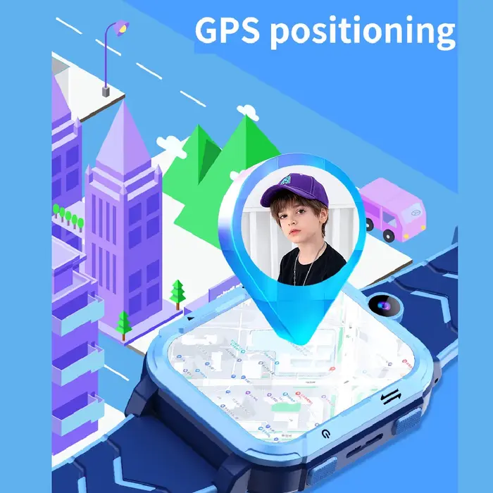 Montre connectée 4G pour enfants, téléphone GPS, WiFi, appel vidéo, SOS, moniteur d'appel, 1 + 8 Go, téléchargement d'applications, WhatsApp, montre connectée pour enfants, cadeau
