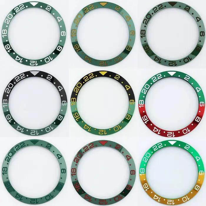 Lunette GMT 38-30, 7 mm en céramique/aluminium inclinable luminescente 24/12