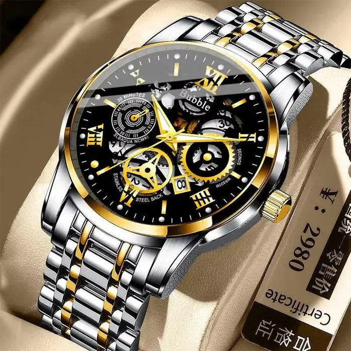UTHAI montre pour hommes à la mode haut de gamme lumière luxe polyvalent montres à Quartz étanche ro