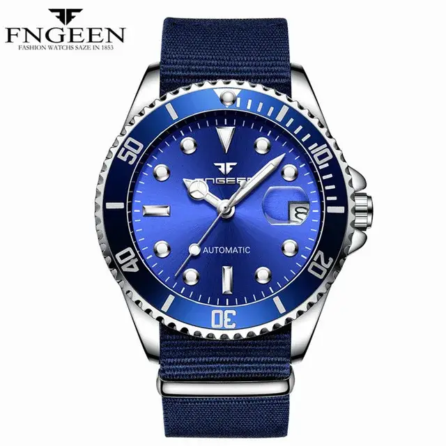Montre homme de luxe FNGEEN 9001, montre mécanique à tourbillon en acier, montre automatique lumineu