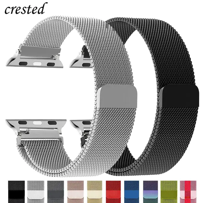 Bracelet Milanese Loop pour Apple Watch 44mm 40mm 45mm 49mm 41mm 38mm 42mm