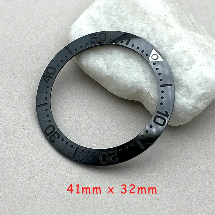 Anneau d'insertion de lunette de montre en céramique Mod 41mm x 32mm, adapté à la série Seiko Prospe