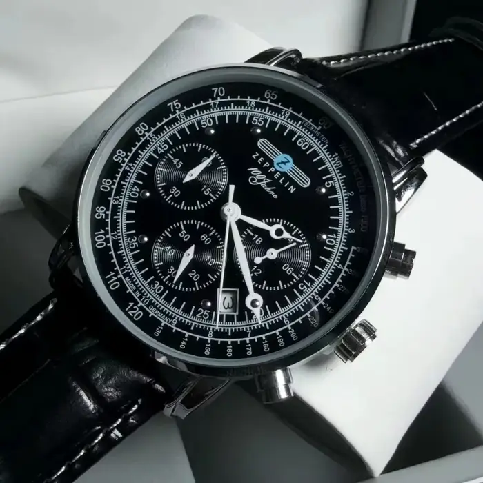 Montre Classique Homme Business et Loisirs, Chronographe Multifonctionnel à Trois Cadrans avec Secon