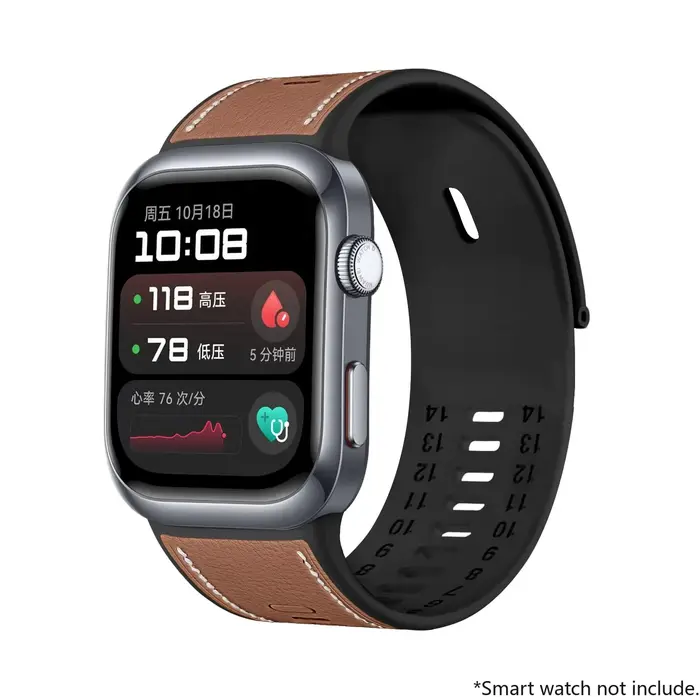 Bracelet de remplacement en cuir et silicone pour montre connectée Huawei Watch D2