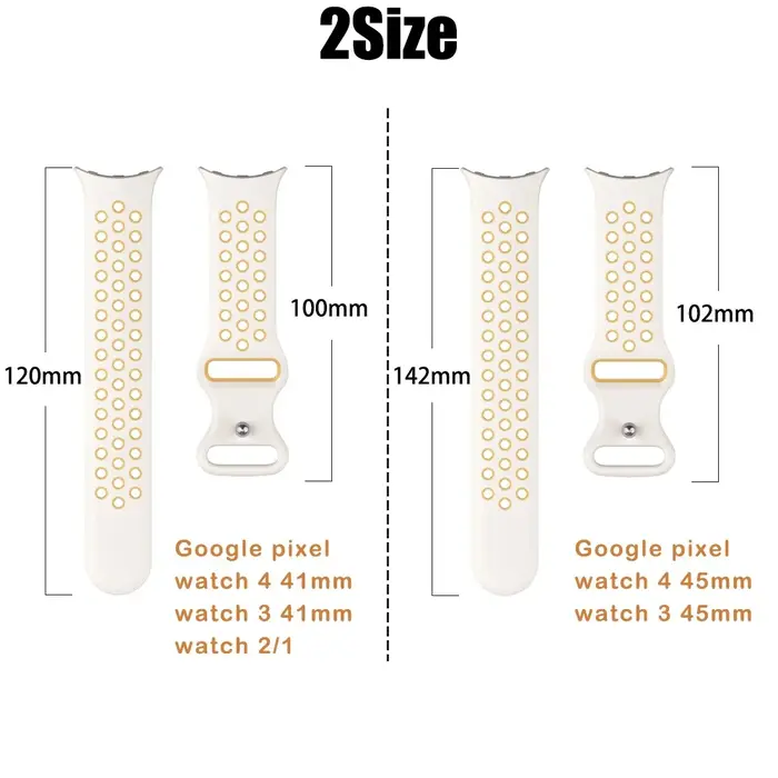 Bracelet de sport en silicone durable et étanche pour Google Pixel Watch 4 3 41mm 45mm