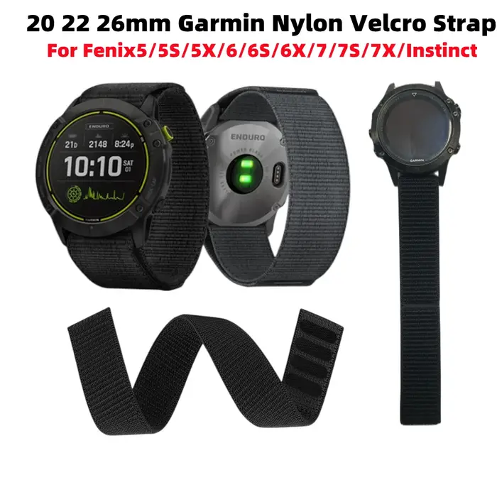 Garmin-Bracelet en nylon souple pour montre de sport