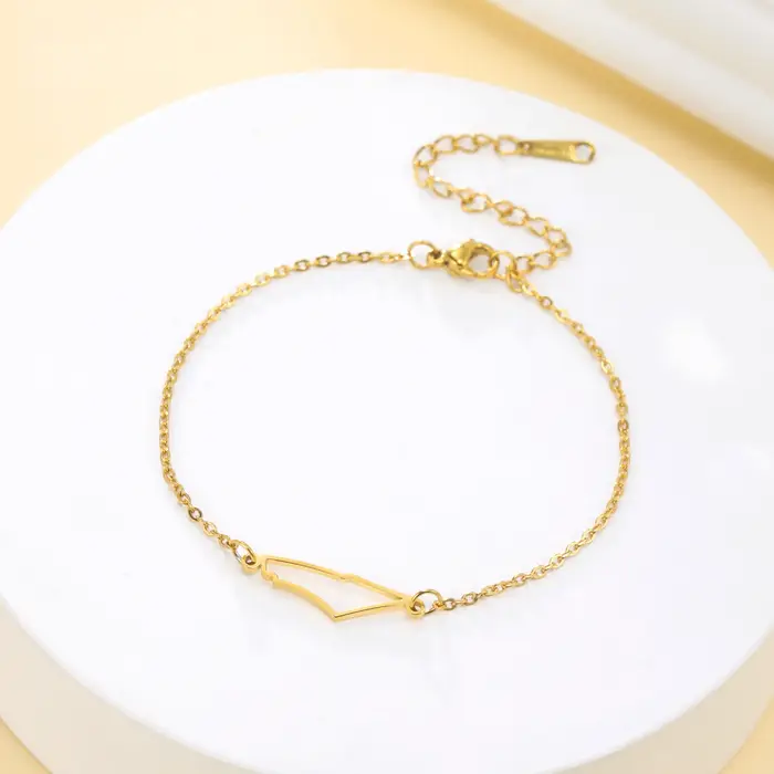 Cazador Palestine Israël Carte Main Bracelets pour Femme Couleur Or Pays Carte Bracelet Cadeau Bijoux En Acier Inoxydable En Gros Nouveau