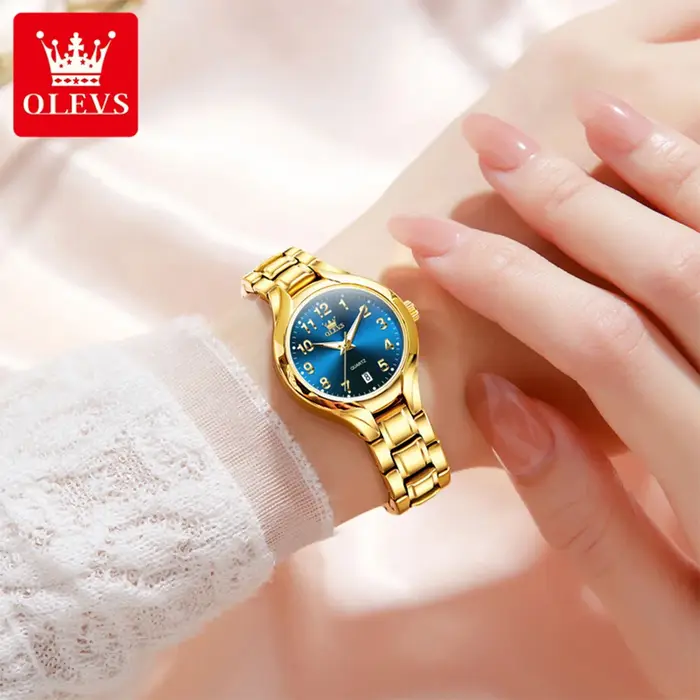 OLEVS 3650 Couple montres pour hommes femmes numéro échelle étanche Quartz robe montre-bracelet lumineux luxe calendrier montre d'affaires