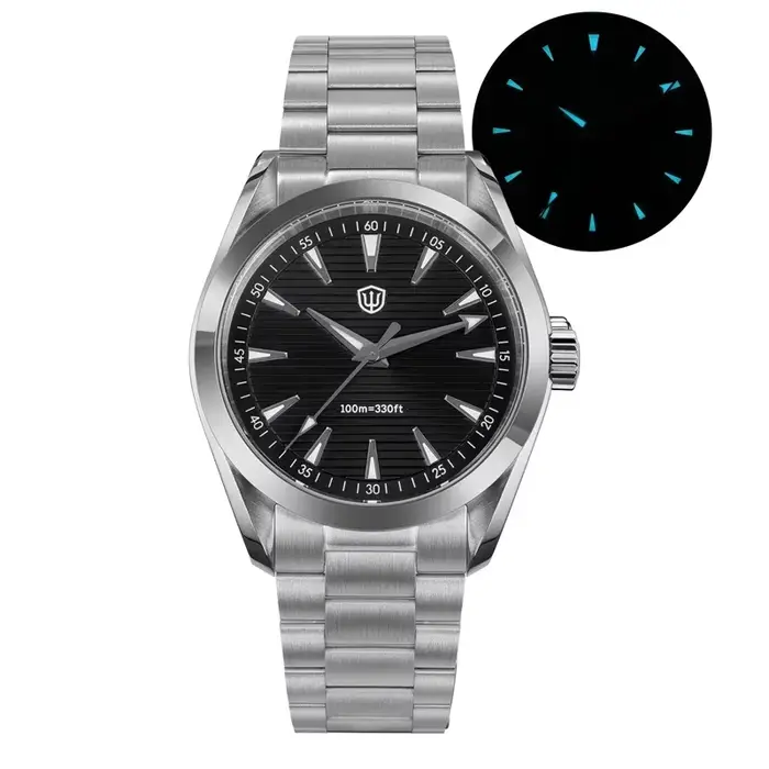 Watchdives WD0006 montre VH31 balayage deuxième mouvement dôme saphir cristal BGW9 lumineux 10Bar ét
