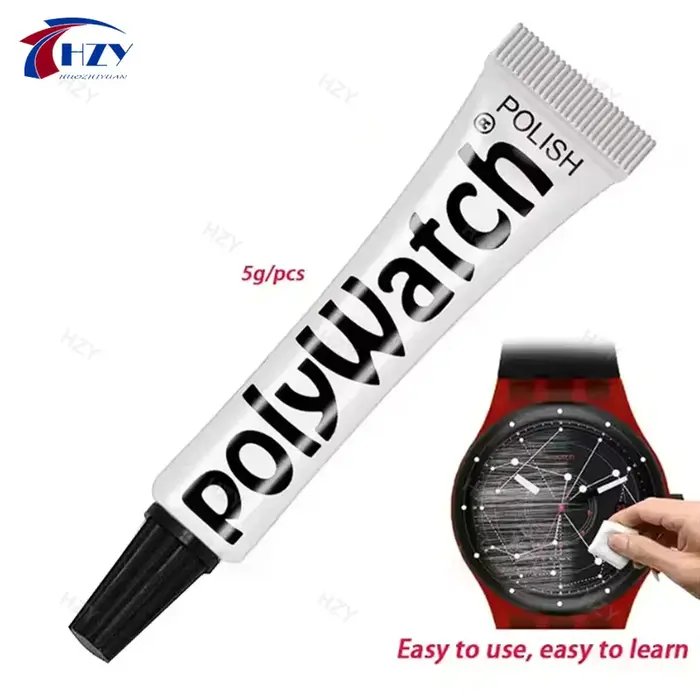 Pâte à polir Polywatch 5g pour montres en plastique et acrylique, éliminateur de rayures, pâte de ponçage pour réparation de lunettes, outils de polissage et de réparation
