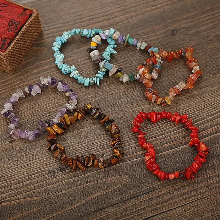 Bracelet en gravier naturel irrégulier
