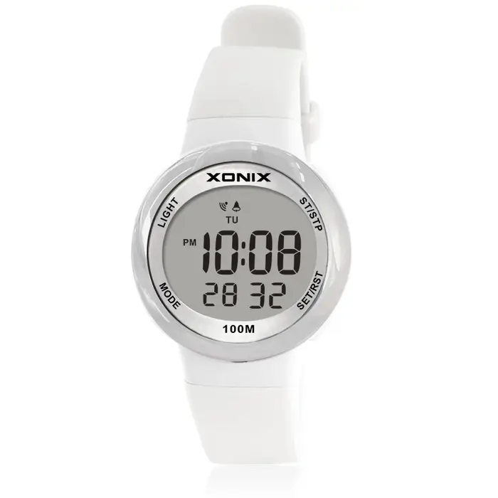 XONIX étanche 100m natation plongée femme étudiant montre garçons filles LED numérique sport caoutchouc enfants alarme chronomètre FE