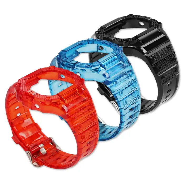 Jelly transparent watch strap set