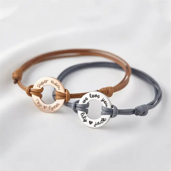 Bracelet unisexe avec nom personnalisé