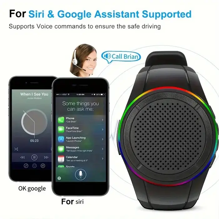 U6 montre bluetooth haut-parleur portable sport poignet audio