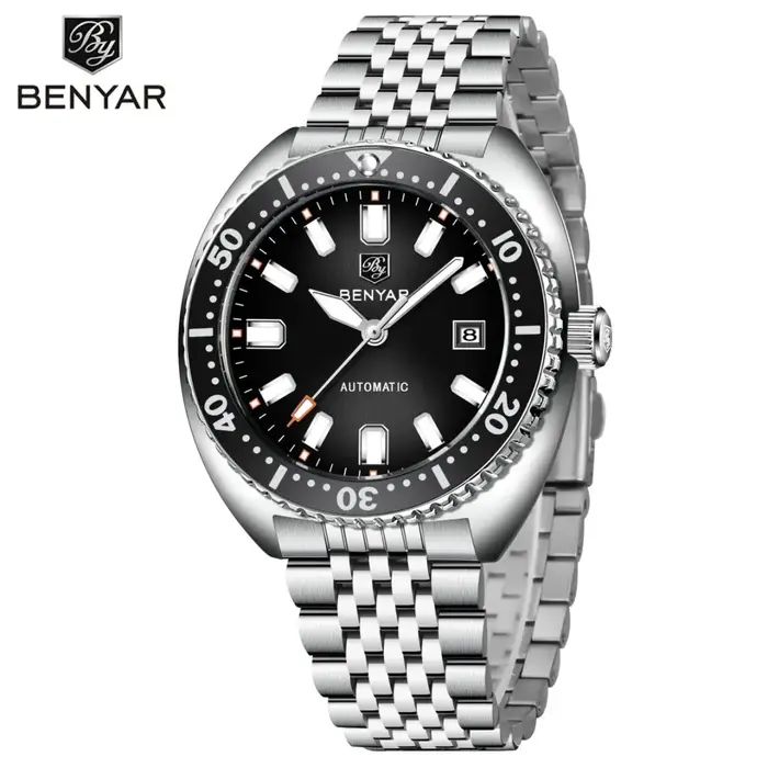 Montre homme BENYAR BY-5211, nouvelle montre de luxe 42 mm, cadran luminescent, étanche 50 m, automatique, mécanique, reloj hombre
