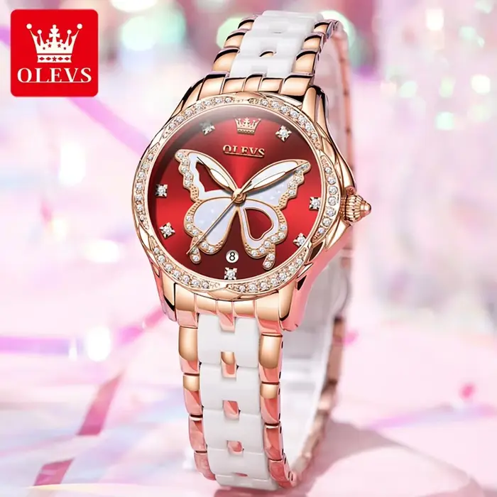 Montre à quartz en céramique pour femme