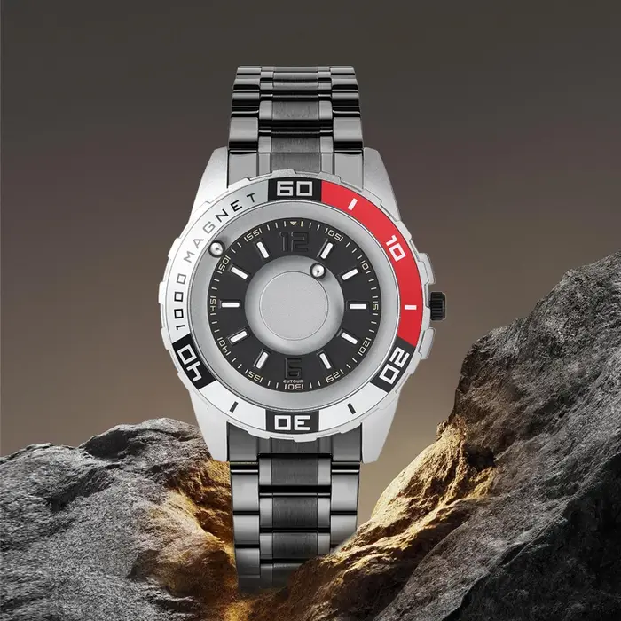 Montre à quartz magnétique de luxe pour homme EUTOUR