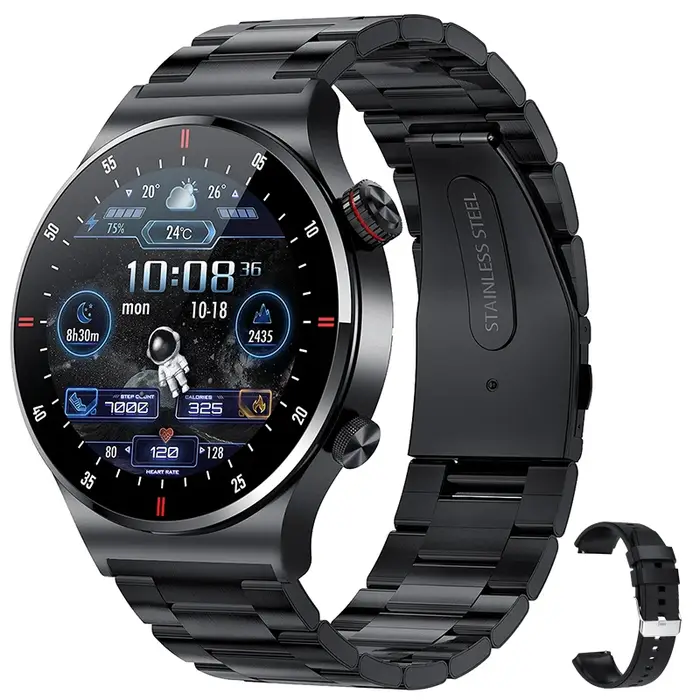 2025 nouvelle montre intelligente NFC hommes AMOLED 390*390 HD écran GPS sport fréquence cardiaque Bluetooth appel homme d'affaires montre intelligente pour Android