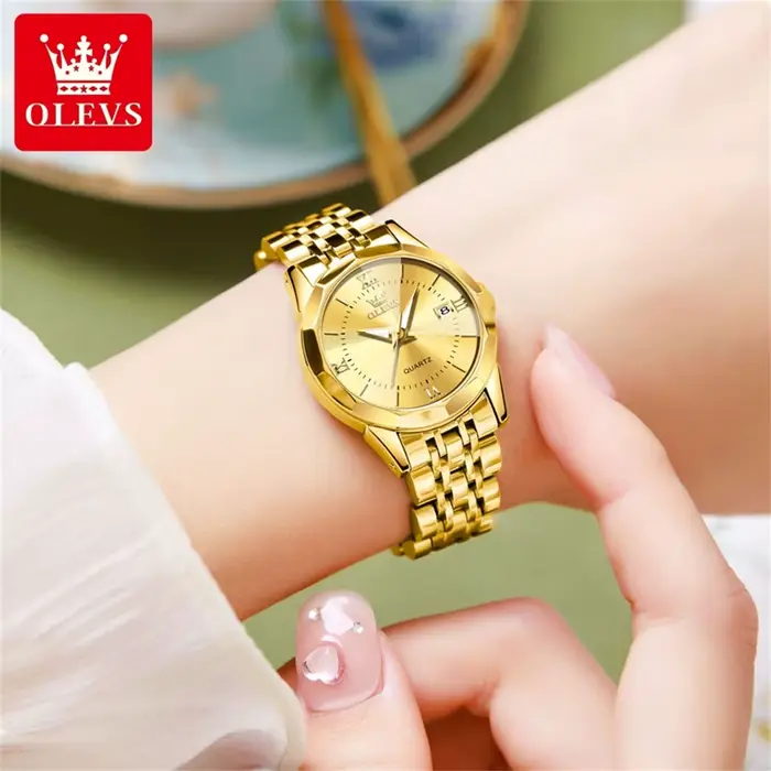 OLEVS 9989 femmes élégantes montre décontracté mode calendrier étanche HD