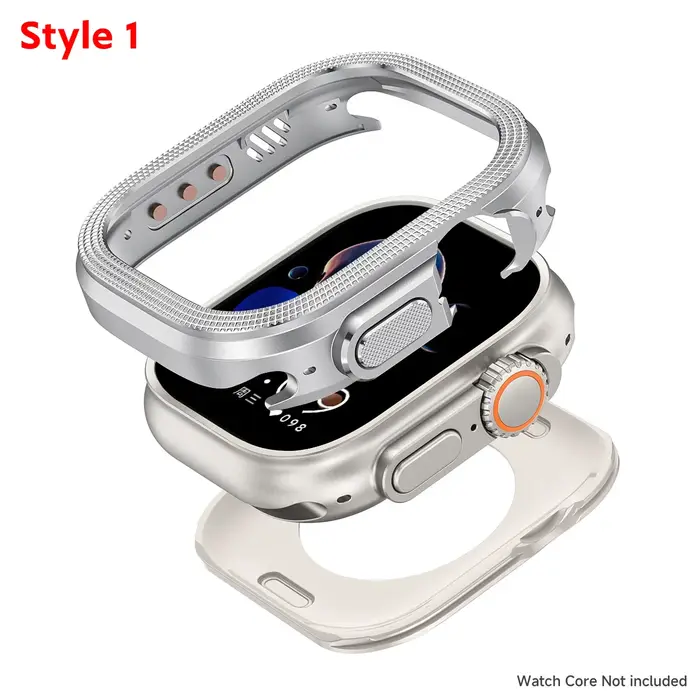 Coque en métal + PC pour Apple Watch Ultra 3/2/1 49mm, étui de protection anti-rayures et résistant