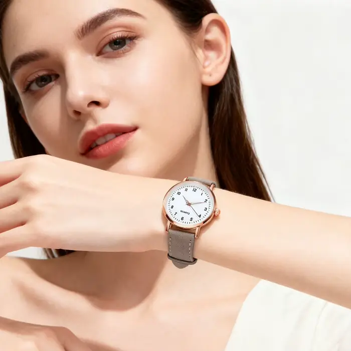 Montre à Quartz Vintage pour femmes et hommes