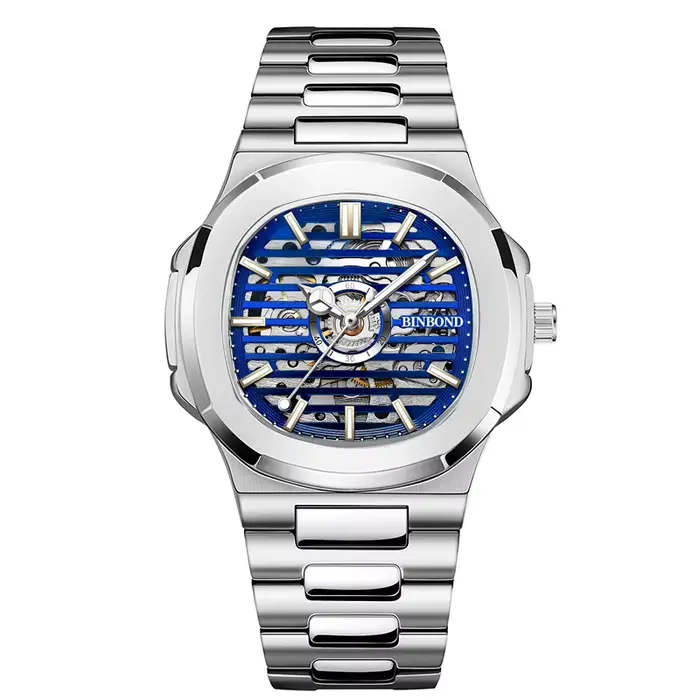 Montre automatique pour homme BINBOND, tourbillon précis, montres mécaniques pour homme, luxe, lumin