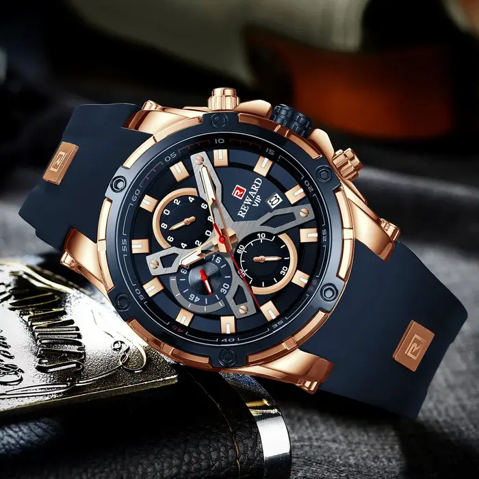 Montre-bracelet de sport à quartz de luxe pour homme
